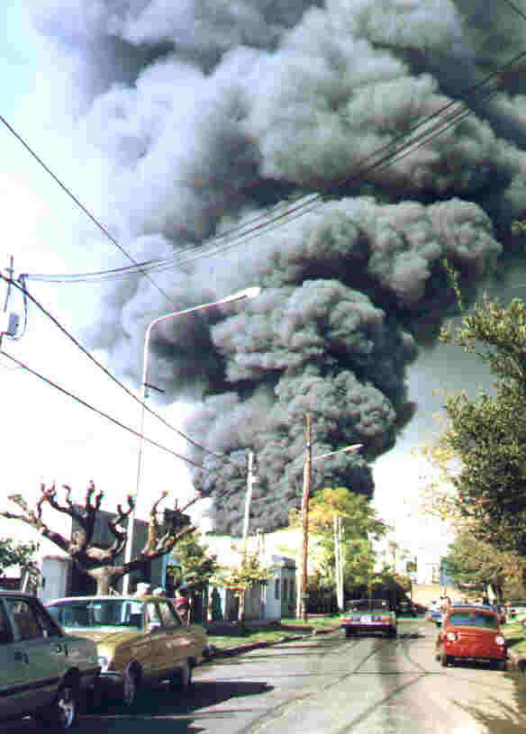 Incendio en Johnson durante el 22 de mayo de 1999